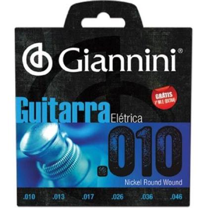 Imagem de Encordoamento Giannini  p/ Guitarra --  .010 -- GEEGST10 - .010-.046