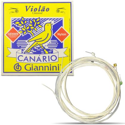 Imagem de Encordoamento Giannini para violão Canário Náilon GENWB Kit com 3 jogos