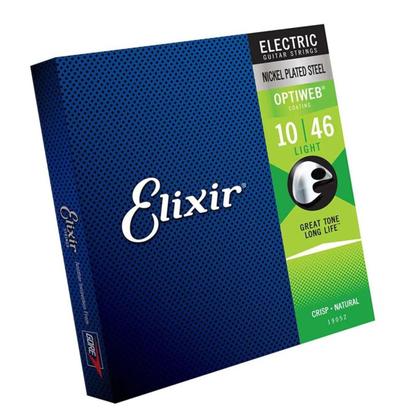 Imagem de Encordoamento Guitarra 010 Elixir Light Optiweb 19052 Made in USA