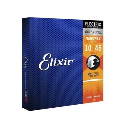 Imagem de Encordoamento Guitarra 010 Elixir Nanoweb Light 12052 Made in USA