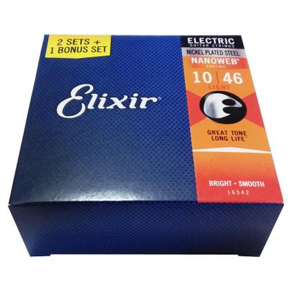 Imagem de Encordoamento Guitarra 010 Light Pack Jogo de Cordas Leve 3 Pague 2 - ELIXIR