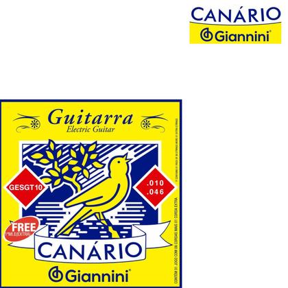 Imagem de Encordoamento Guitarra Giannini Canário GESGT10 Aço 0.010