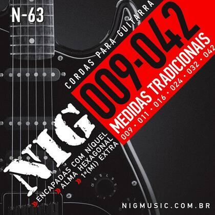 Imagem de Encordoamento para Guitarra .009/.042 Tradicional N63 - NIG - NIG