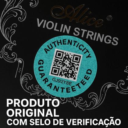 Imagem de Encordoamento Para Violino Alice A747 Profissional 4.4 Cordas Alice para Violino Produto com Selo