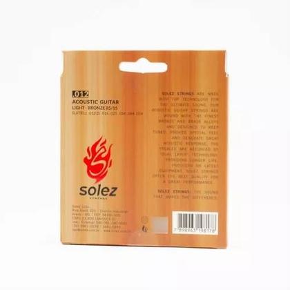 Imagem de Encordoamento solez violao 6 cordas bronze slatb12 0.012