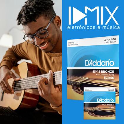 Imagem de Encordoamento Violão 12 Cordas Aço 010 050 Ez940 Daddario