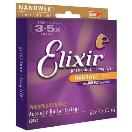 Imagem de Encordoamento Violão Aço 012 Light Phosphor Bronze - Elixir