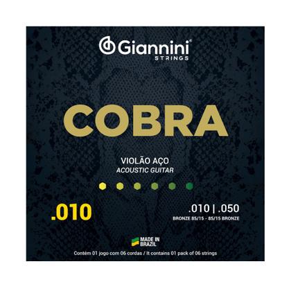 Imagem de Encordoamento violão aço Cobra Giannini 010