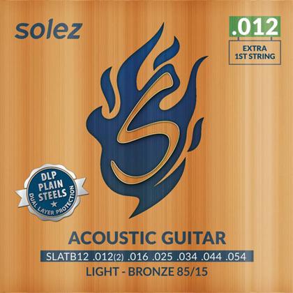 Imagem de Encordoamento Violão Aço Solez SLAPB12 DLP .012 Light Bronze