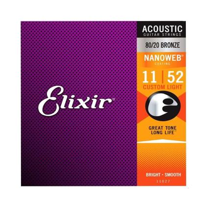 Imagem de Encordoamento Violão Elixir 0.11 Custom Light 11027 - 3211