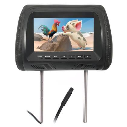 Imagem de Encosto Com Tela Lcd Unidade Grafite Cinza Escuro Volkswagen UP 2014 2015 7 Polegadas Dependente Replicação Visor Monitor