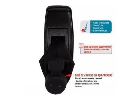 Imagem de Encosto Descanso de Braço Apoio Argo Cronos 2017 a 2023 Strada 2021 a 2023 Porta Objetos Eco Couro Encaixe Porta Copos Grafite Costura Grafite 