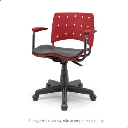 Imagem de Encosto Secretária Plástico Vermelho/Cereja Cadeira