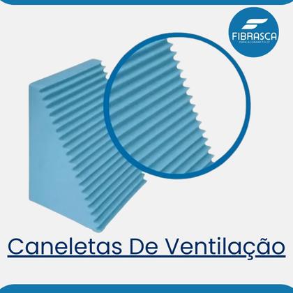 Imagem de Encosto Triangular Fibrasca Anatômico Ortopédico PósCirúrgico Coluna Varizes Pernas Amamentação Conforto Absoluto