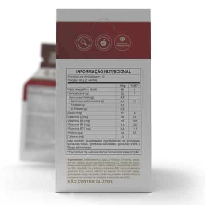 Imagem de Endurance Caffeine Gel Vitafor Caixa 12 sachês Chocolate Belga