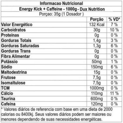 Imagem de Energy Kick + Caffeine 1kg Pré E Intra Treino Dux Nutrition