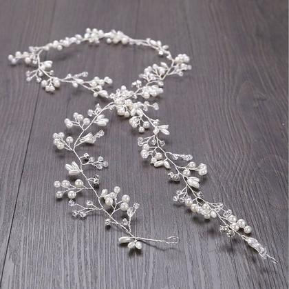 Imagem de Enfeite Arranjo Cabelo 50cm Noiva Debutante Fio Strass