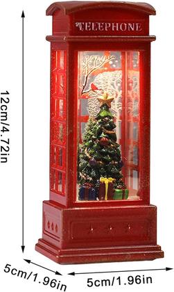 Imagem de Enfeite Cabine de Telefone Inglês de Natal com Luminária