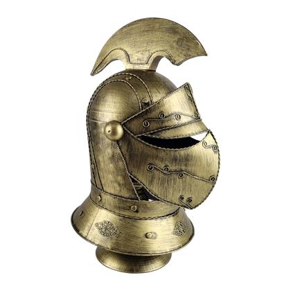 Imagem de Enfeite Capacete Cavaleiro Medieval Dourado 47Cm