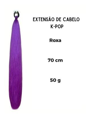 Imagem de Enfeite de Cabelo Trança Roxa Rabo de Cavalo Rumi K-POP Cor:Roxo