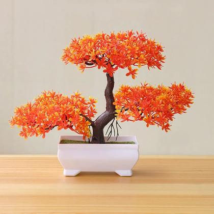 Imagem de Enfeite De Mesa Bonsai Artificial Plástico Decoração Laranja Lançamento e de Extrema Elegancia