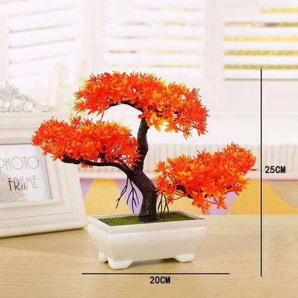 Imagem de Enfeite De Mesa Bonsai Artificial Plástico Decoração Laranja Lançamento e de Extrema Elegancia