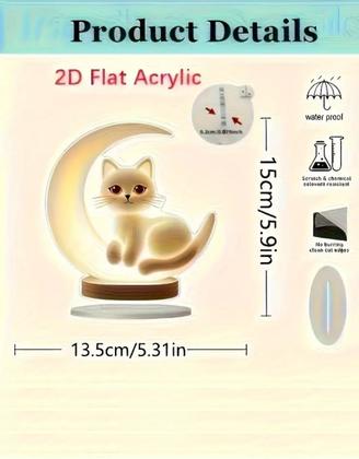 Imagem de Enfeite De Mesa De Acrílico Decoração De Casa Design 2d Lua