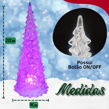 Imagem de Enfeite De Mesa Natalino Mini Arvore De Natal Acrílico Led