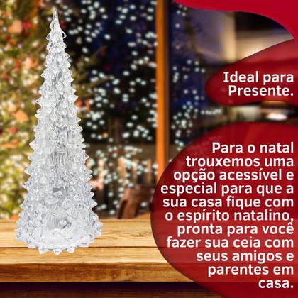 Imagem de Enfeite De Mesa Natalino Mini Arvore De Natal Acrílico Led