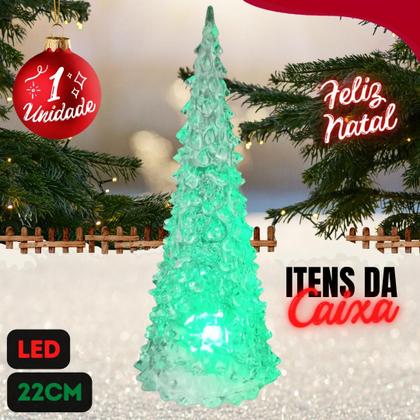 Imagem de Enfeite De Mesa Natalino Mini Arvore De Natal Acrílico Led