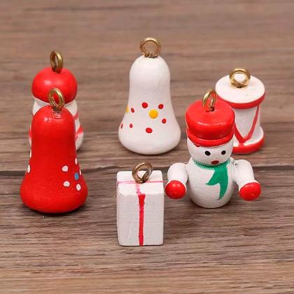 Imagem de Enfeite de Mesa Natalino Mini Árvore de Natal em Madeira Branco