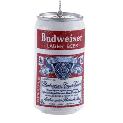 Enfeite de Natal Vintage - Lata de Cerveja Budweiser Bud Lager Imagem de Enfeite de Natal Vintage - Lata de Cerveja Budweiser Bud Lager