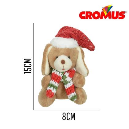 Imagem de Enfeite de Pendurar Pendente Cachorro c/Gorro Cacheco Verde Vermelho Sortido 15x8cm Cromus