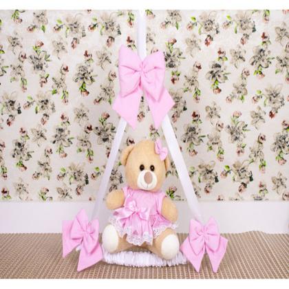 Imagem de Enfeite de porta urso - vestido liso com lese