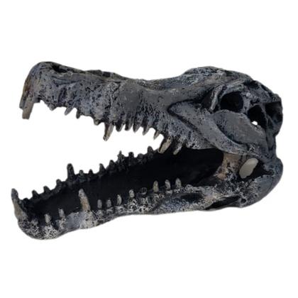 Imagem de Enfeite decoração em resina cabeça crânio jacaré crocodilo
