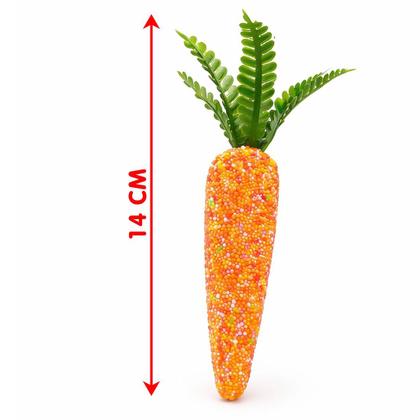 Imagem de Enfeite Decorativo Cenoura Cenourinhas Páscoa 14cm Kit 40pçs