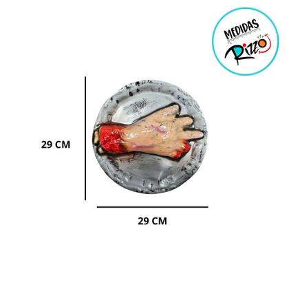 Imagem de Enfeite Decorativo De Halloween - Bandeja Com Mão - 29x29cm - 1 unidade - Rizzo