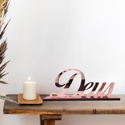 Imagem de Enfeite Decorativo - Deus rose - Decoração com Base de Mesa