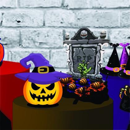 Imagem de Enfeite Decorativo Halloween Display de Mesa Abóbora