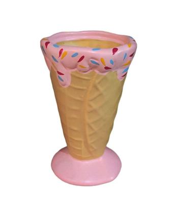 Imagem de Enfeite Decorativo Mesa de Festa Sorvete Casquinha Taca Rosa - Hp Decor