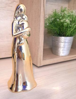 Imagem de Enfeite Estátua Mãe Bebê Porcelana Amor de Mãe em Porcelana