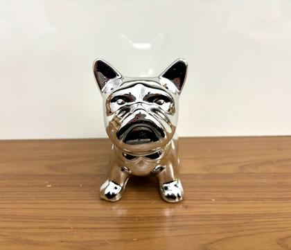 Imagem de Enfeite Mesa Buldogue Cerâmica Decoração Espelhado Grande