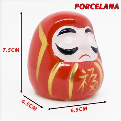Imagem de Enfeite Mesa Daruma Amuleto Da Sorte Buda Monge Zen Oriental Presentes Criativos Porcelana Elegante