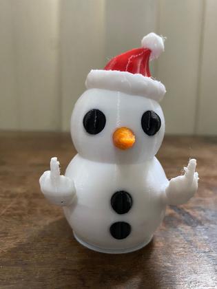 Imagem de Enfeite Natal Personalizado Boneco de Neve Malcriado 