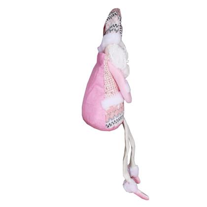 Imagem de Enfeite Natalino Papai Noel Rosinha Tricô Sentado Natal
