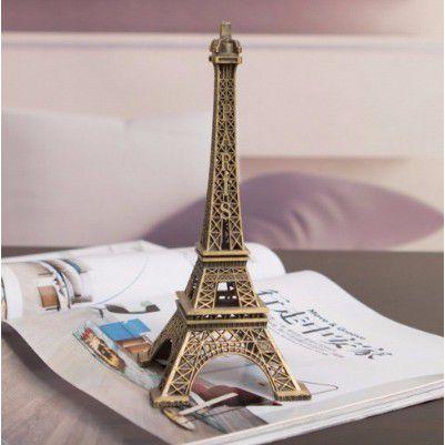 Imagem de Enfeite Ornamental Miniatura Torre Eiffel Metal Paris 18cm