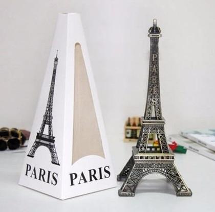 Imagem de Enfeite Ornamental Miniatura Torre Eiffel Metal Paris 18cm