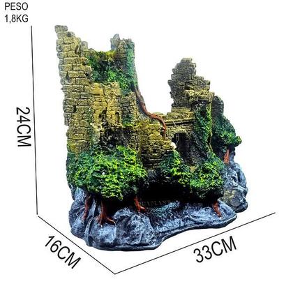 Imagem de Enfeite ornamento para aquários maquetes castelo medieval