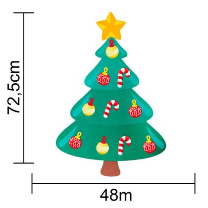 Imagem de Enfeite Painel Árvore de Natal EVA Alto Relevo - 01 unid