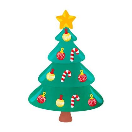 Imagem de Enfeite Painel Árvore de Natal EVA Alto Relevo - 01 unid